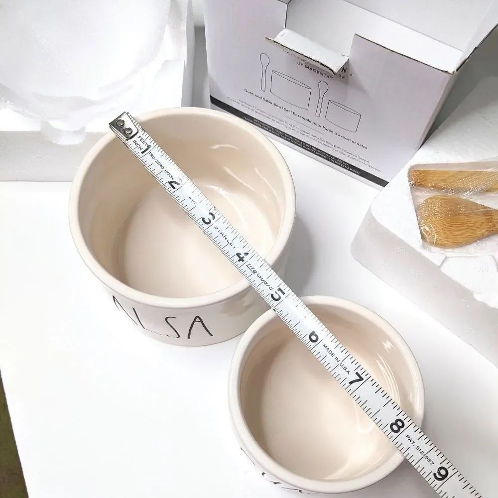 Rae Dunn Artisan Collection Salsa & Guacamole 2 pc Serving Set